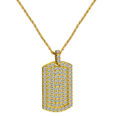 

Luxury Sparkling Zircon Pendant Necklace Geometric Rectangular Necklace Men Rhinestone Clavicle Necklace Unisex Hip Hop Jewelry