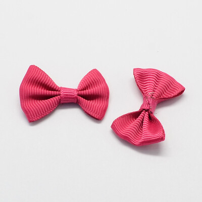 

Handmade Woven Costume Accessories Grosgrain Bowknot DeepPink 23x37x6mm