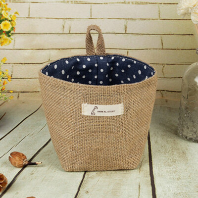 

Grateful Jute Wall Door Hanging Storage Bag Case Basket Home Bin Decor