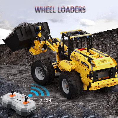 

DOUBLE E CADA C51058W 491PCS 24G RC Car Bulldozer Forklift Building Blocks Car Technic Children DIY Assemble RC Toy for Kids Gift