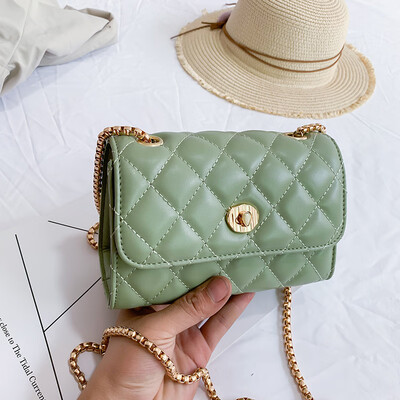 

Chic rhombic chain small bag female new fashion single shoulder Messenger bag Korean version of the wild small square ba
