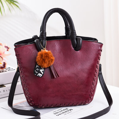 

2019 European&American fashion summer new ladies big bag large capacity simple shoulder bag handbag