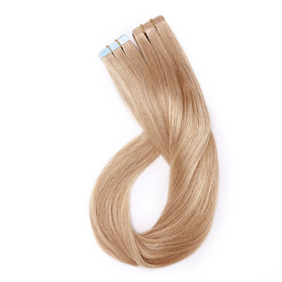 

Tape in Human Hair Extensions Highlight Balayage Long Straight Skin Weft Glue in Hairpieces Invisible Double Sided Tape