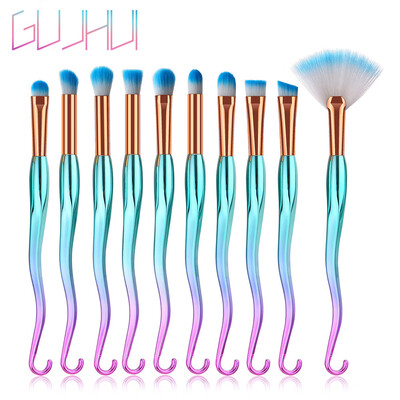 

〖Follure〗10 Pcs Hook Makeup Brush EyeShadow Brush Cosmetics Blending Brush Tool