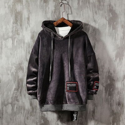 

Toponeto New Style For Men In Autumn And Winter Fashionable Pure Colour Cap Guard Blouse