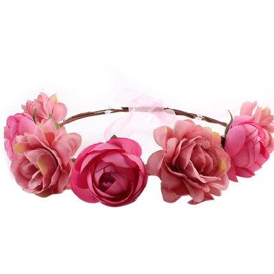 

Women Girls Flower Hairband Headband Bride Wedding Seaside Decor Photo Prop