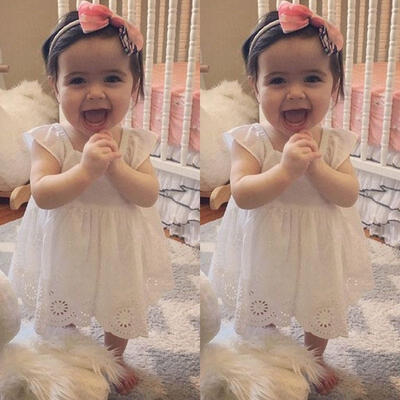 

Newborn Baby Girls Hollow Flower Party Pageant Dress Pants Shorts Outfits