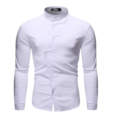 

Tailored Mens New Style Simple Fashion Pure Long Sleeve Shirt Fashion Comfortable Blouse