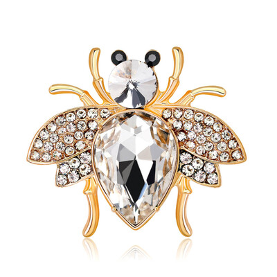 

Animals Brooch Pins Bee Rabbit Octopus Cat Owl Bird Cat Enamel Brooches for Women Men Crystal Brooch