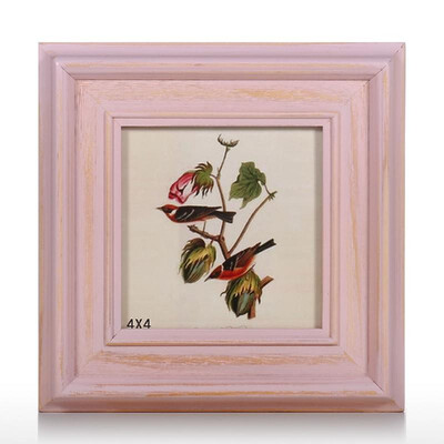 

Blue Wooden Picture Frame Natural Wood Photo Frame Desk Tabletop Home Office Decoration Craft Project 4x4