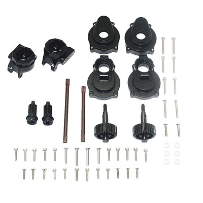 

Siaonvr Aluminum Rear Gear Box MountsRear Knuckle Cups with Shaft& gear For TRX4 RC Car