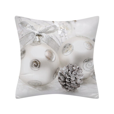 

Siaonvr Christmas Pillow Case Glitter Polyester Sofa Throw Cushion Cover Home Decor