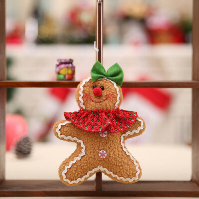 

1Pc Gingerbread Doll Hanging Xmas Decor For Christmas Party Home Window Ornament