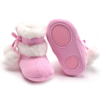 

Newborn Baby Winter Shoes Fleece Snow Boots Girls Bowknot Booties Kids Princess Footwear 3 Colors