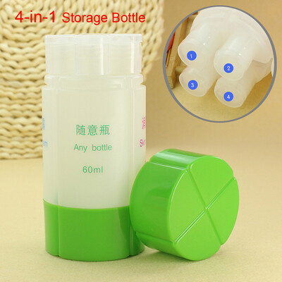 

〖Follure〗3-In-1& 4-in-1 Travel Plastic Empty Shampoo Skin Bath Cream Storage Bottle Conta