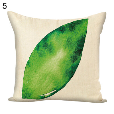 

45x45cm Green Leaf Square Throw Pillow Case Cushion Cover Sofa Bed Car Decor