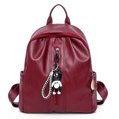 

Women Pendant Backpacks Waterproof Leather Backpacks Large Capacity School Bags For Teenage Girls Hiking Travel Shoulder Bag