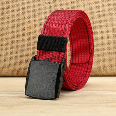 

New Unisex belt high quality Nylon Plastic Automatic buckle Men belt casual trend Men&Women sport cowboy pants belt