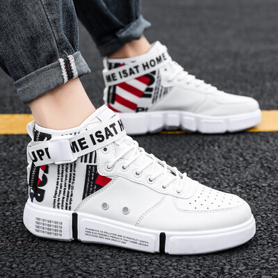 

summer mens shoes high-help Korean tide shoes autumn casual fashion lovers small white canvas skate shoes