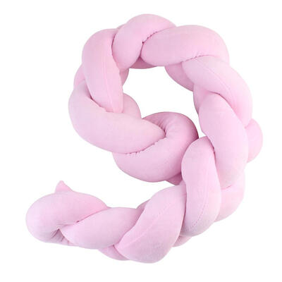 

200cm Newborn Baby Bed Bumper Pure Color Weaving Knot for Infant Room Decor