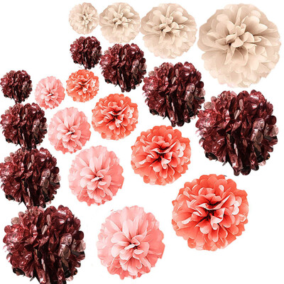 

Gobestart 20 PCS Rose Gold Party Decorations -Tissue Baby Shower