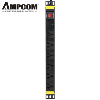 

AMPCOM PDU cabinet socket power socket socket 8 bit 10A with switch 3 m commercial socket wiring board tow board AMPDU810K