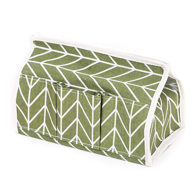 

Storage Boxes Pastoral Style Facial Tissue Cotton Liner Ecofriendly Remote-Controller Desktop Debris Storage Box