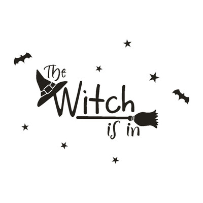 

〖Follure〗Happy Halloween Witch Bat Wall Sticker Window Home Decoration Decal Decor