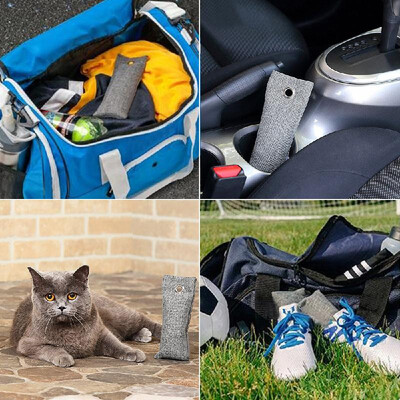 

Air Purifying Bag Natural Odor Eliminator Fragrance Free Chemical Free Odor Absorber Captures&Eliminates Odors Charcoal Color
