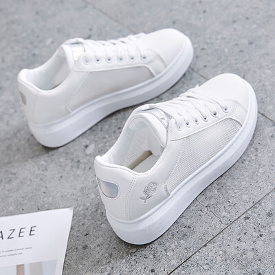 

2019 summer new net red small white womens shoes Korean version of tide shoes Joker net red spring breathable summer mesh shoes