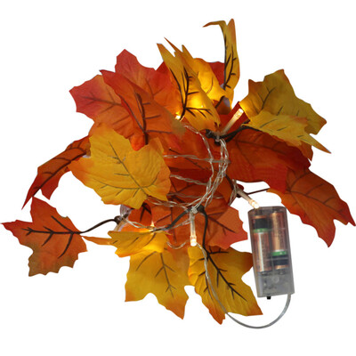 

〖Follure〗20LED Decorative Thanksgiving Battery Box Maple Leaf Lamp String