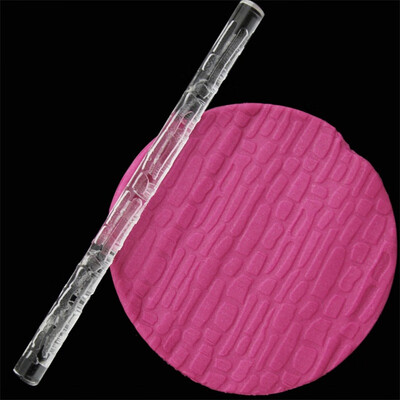 

Crocodile Skin effect Texture Embossing Acrylic Fondant Cake Decorating Rolling Pin Pastry Tools Gift