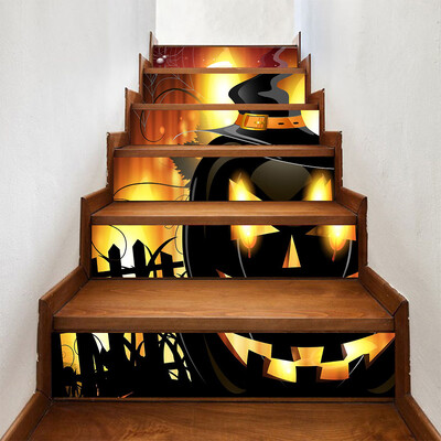 

〖Follure〗Halloween Pumpkin Stereo Stickers 3D Stair Stickers Can Be Moved Decor