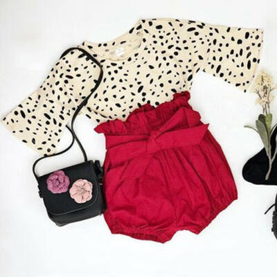 

CA Summer Newborn Baby Girls Romper BodysuitShorts Pants Leopard Print Outfits