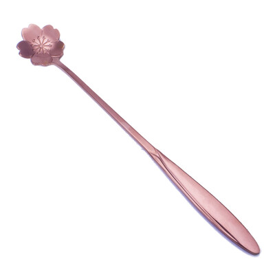 

Gold-Plated Cutlery Long Handle Flower Spoon Stainless Steel Flower Spoon Coffee Spoon