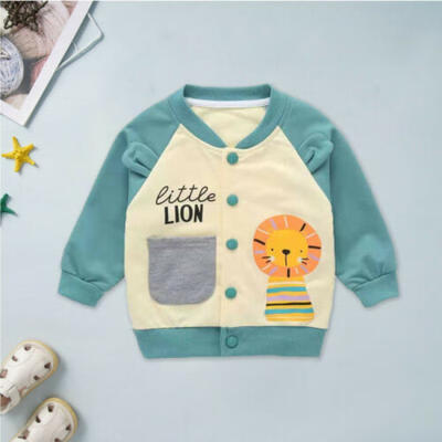 US STOCK Toddler Kids Baby Boy Girl Cartoon Clothes LION Jackets Coat Outerwear