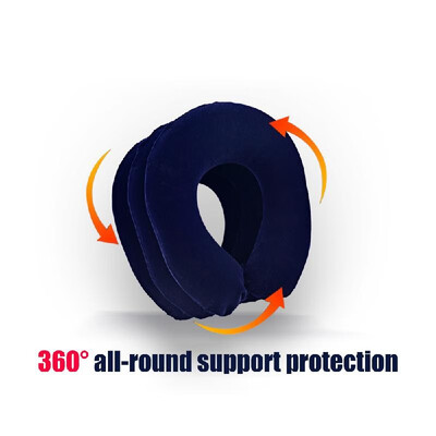 

Full Velvet Cervical Traction Device Portable Household Inflatable Neck Support Inflatable Pillow with Inflation Valve