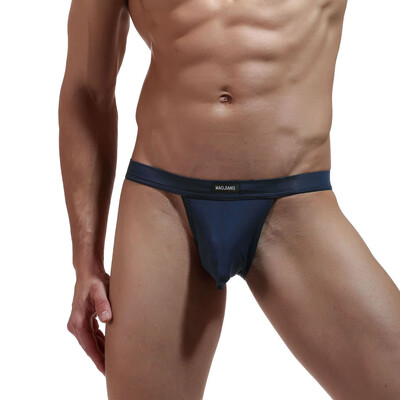 

Tailored Mens Sexy Underpants Pure Color Breathable Patchwork Ice-silk Underwear
