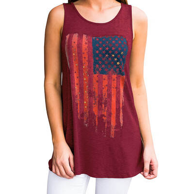 

American Flag Printing Vest