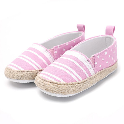 

4 Colors Summer Baby Shoesborn Kid Unisex Shallow Striped First Walkers Girls Boys Little Star Patchwork Soft Sole Prewalke