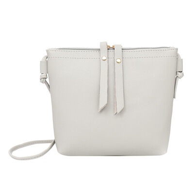 

Tailored Women Solid Color Simple Shoulder Messenger Bag Double Pull Small Phone Bag