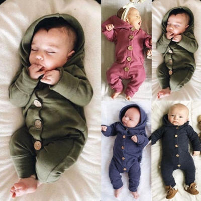 

Newborn Baby Boys Girl Romper Long Pants Bodysuit Kids Winter Warm Sunsuit Outfit Clothes Set 0-2T