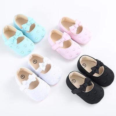 

Pretty Infant Baby Girl Heart-shaped Shoes Party Anti Slip Crib Soft Shoes