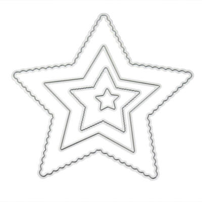 

4pcs Stars Metal Cutting Die Stencils DIY Embossing Scrapbooking Craft