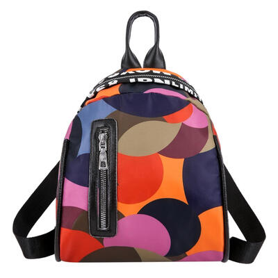 

Fashion Print Small Travel Backpacks Women School Knapsack Nylon Rucksack