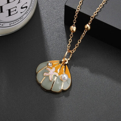 

Necklace Earrings Set Womens Jewelry Alloy Pendant High Imitation Pearl Necklace Fashion Pop Fine Wedding Party Girl Gift