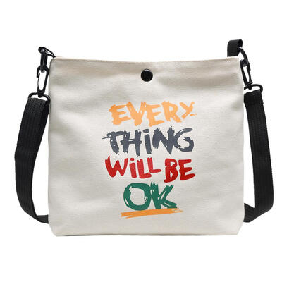 

Letter Print Shoulder Satchel Handbags Canvas Women Casual Crossbody Bags