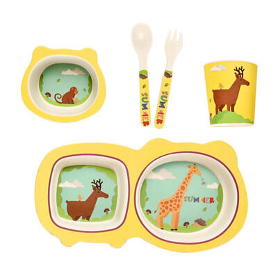 

Children Tableware Cute Animal Style Dish Baby Feeding Dinnerware Set