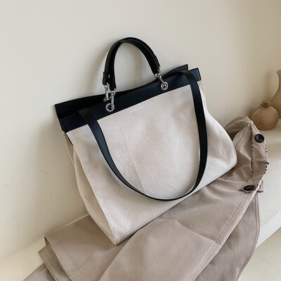 

Bag female new wild casual hit color billiard backpack fashion large capacity tote bag