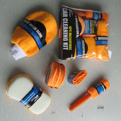 

〖Follure〗9PCS one set Of Car Wash Cleaning Kit Microfiber Car Detailing Washing Tools